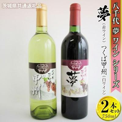 ふるさと納税 古河市 八千代夢ワインシリーズ 夢(赤)・つくば甲州(白)2本セット[茨城県共通返礼品・八千代町]_CY06