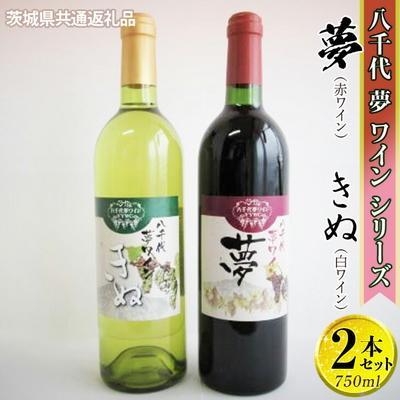 ふるさと納税 古河市 八千代夢ワインシリーズ 夢(赤)・きぬ(白)2本セット[茨城県共通返礼品・八千代町] _CY05