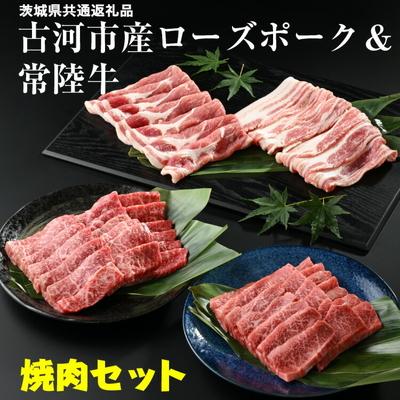 ふるさと納税 古河市 古河市産ローズポーク&amp;常陸牛『焼肉セット』[茨城県共通返礼品] | 肉 牛肉 豚肉 _AD10