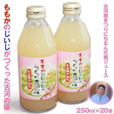 ふるさと納税 古河市 ももかのじいじがつくった古河の味 250ml×20本入 | ドリンク 桃 もも モモ _EG01