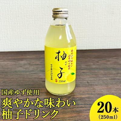 ふるさと納税 古河市 国産ゆず使用爽やかな味わい柚子ドリンク 250ml×20本入 | ドリンク ゆず ユズ _EG02