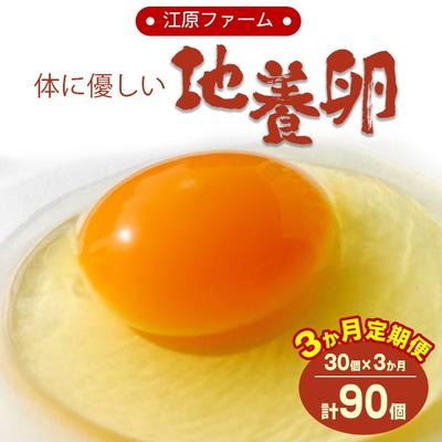 ふるさと納税 古河市 [定期便3か月]江原ファーム 体に優しい地養卵(30個) | 卵 定期便 30個 赤玉 _AG13