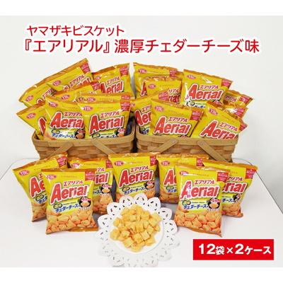 ふるさと納税 古河市 ヤマザキビスケット『エアリアル』濃厚チェダーチーズ味(12袋×2ケース) | 菓子 _BY06