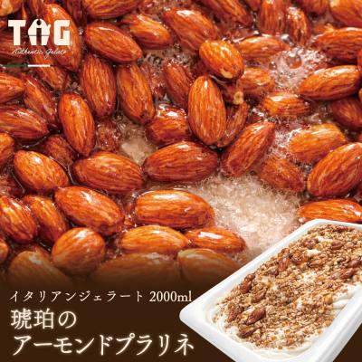 ふるさと納税 美郷町 ジェラテリア TiG イタリアンジェラート 琥珀のアーモンドプラリネ2L|01_abo-070101
