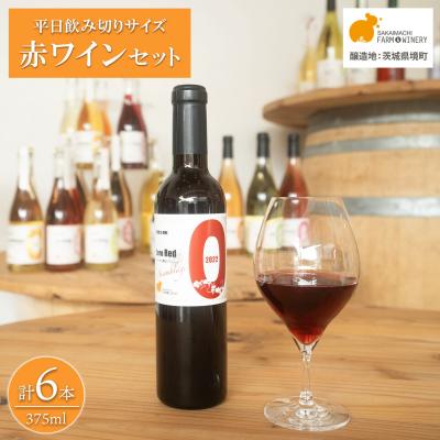 ふるさと納税 境町 [訳あり]赤ワイン6本セット 375ml 辛口 ハーフボトル ギフト 母の日 父の日 プレゼント 酒