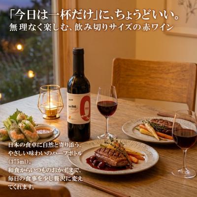 ふるさと納税 境町 【訳あり】赤ワイン6本セット 375ml 辛口 ハーフ