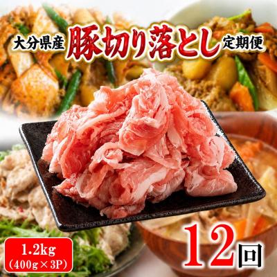 ふるさと納税 国東市 大分県産 豚切り落とし 定期便 1.2kg (400g×3P) 12回_2749R-12