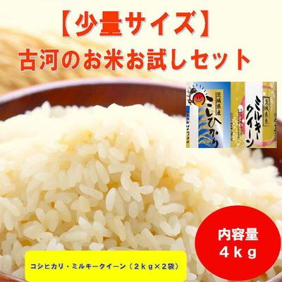 ふるさと納税 古河市 古河のお米お試しセット(コシヒカリ・ミルキークイーン各2kg) ※2025年9月〜発送 _DP13