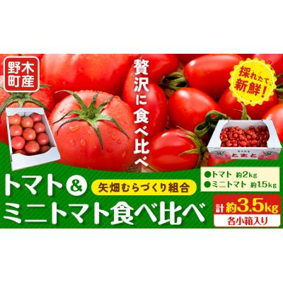 ふるさと納税 野木町 トマト 2kg ミニトマト 1.5kg 食べ比べ[2025年10月上旬-6月下旬頃出荷予定]