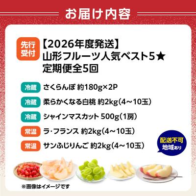 ふるさと納税 大江町 《先行受付》山形フルーツ人気ベスト5★【定期便全5回】 060-T13 |  | 02
