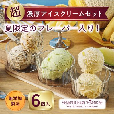 ふるさと納税 横浜市 ハンデルスベーゲン 無添加アイスクリーム / 季節の6個セット[夏]季節限定