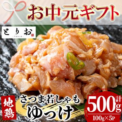 ふるさと納税 いちき串木野市 [お中元]鹿児島県産! 地鶏 ゆっけ 500g(100g×5) 冷凍 小分け 国産 さつま若しゃも