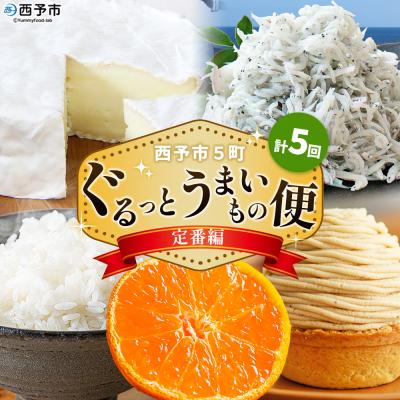 ふるさと納税 西予市 <[定期便]西予市5町ぐるっとうまいもの便(計5回)〜定番編〜> 定期便 特産品