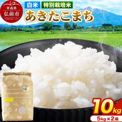 ふるさと納税 弘前市 米[特別栽培米]あきたこまち 白米 10kg(5kg×2袋)令和7年産|24_mft-041001