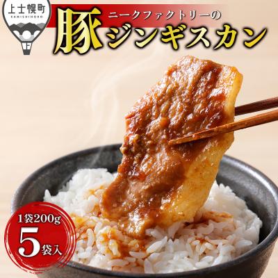 ふるさと納税 上士幌町 ニークファクトリー 十勝産豚 ジンギスカン 計1kg(200g×5袋) 小分け 個包装