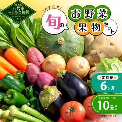 ふるさと納税 八代市 [毎月6ヶ月定期便]おまかせ旬のお野菜・果物セット! おすすめ10品以上_001-4637-A
