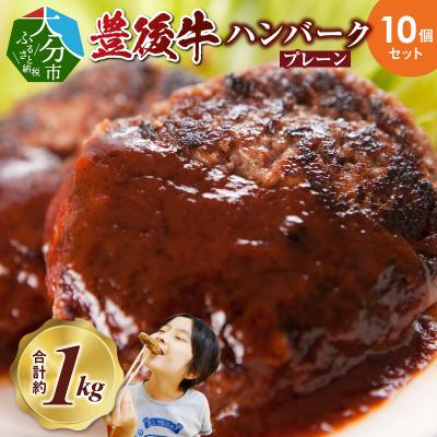 ふるさと納税 大分市 [お中元ギフト]豊後牛ハンバーグ 10個セット≪7/1〜8/9の期間に発送≫_A05064-S