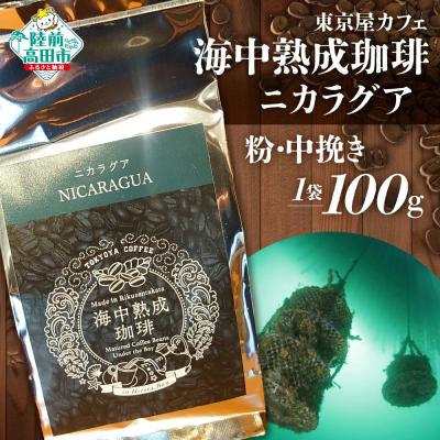 ふるさと納税 陸前高田市 海中熟成珈琲 ニカラグア 珈琲粉 100g×1袋 コーヒー 珈琲 粉 酸味 コク 飲料 東京屋カフェ
