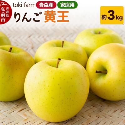 ふるさと納税 弘前市 [26年8月〜クール便発送]りんご 黄王(きおう)約3kg 家庭用|24_tkf-120301