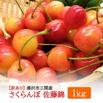 ふるさと納税 湯沢市 さくらんぼ(佐藤錦) 訳あり 1kg M〜2Lサイズ混合[B6-2802]