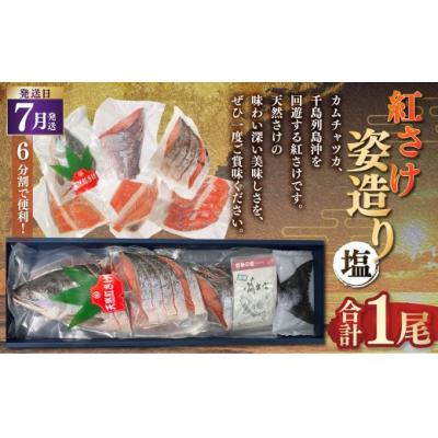 ふるさと納税 釧路市 7月発送 紅さけ姿造り 塩