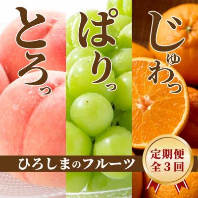 ふるさと納税 三原市 [三原・世羅共通返礼品]桃 シャインマスカット 不知火[3回定期便]数量限定☆先行受付 [T12]