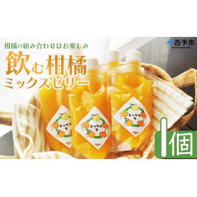 ふるさと納税 西予市 <つるんと食感の飲む柑橘ミックスゼリー1個>渡江 愛媛 みかん おいしい