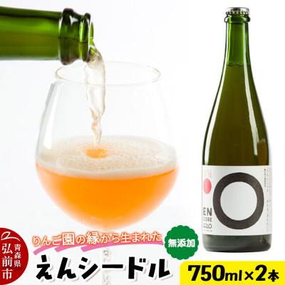 ふるさと納税 弘前市 無添加クラフトシードル えんシードル 750ml×2本入|24_mye-140201