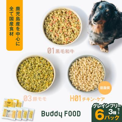 ふるさと納税 鹿児島市 Buddy FOOD グレインフリーセット 3種6パック K390-001_15
