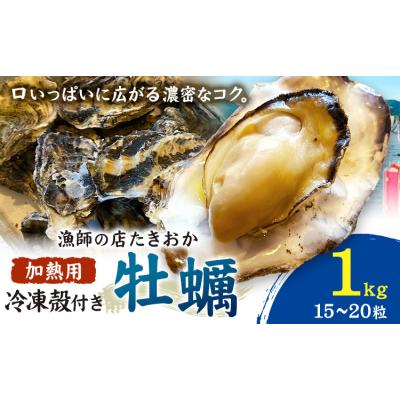 ふるさと納税 笠岡市 笠岡産 冷凍殻付き牡蠣 加熱用 1kg 15〜20粒 [30日以内に出荷予定(土日祝除く)]