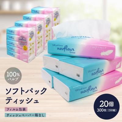 ふるさと納税 名古屋市 ソフトパックティッシュ 5個パック(コンパクト)×4セット(20個)