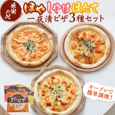ふるさと納税 石巻市 感謝の心 一夜漬ピザ3種セット ピザ ほや ほたて しゃけ 一夜漬 簡単調理 冷凍 冷凍ピザ ホヤ