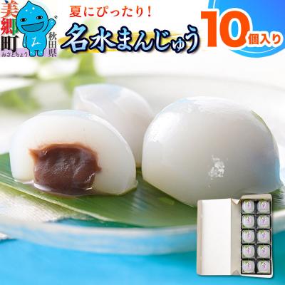 ふるさと納税 美郷町 [夏季限定] 名水まんじゅう 10個入 葛菓子|01_krm-291001
