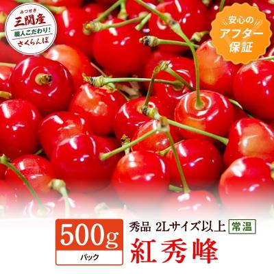 ふるさと納税 湯沢市 [常温配送]期間・数量限定!紅秀峰 さくらんぼ 500g 秀2Lサイズ以上[H10803]