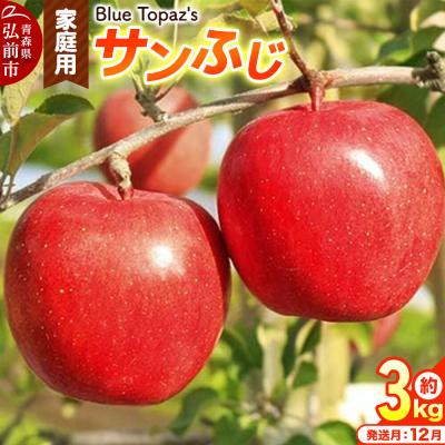 ふるさと納税 弘前市 [26年12月発送]りんご サンふじ[家庭用]約3kg|24_bts-010301ae