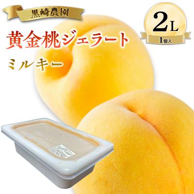 ふるさと納税 赤磐市 黒崎農園 ミルキー 「黄金桃ジェラート」 2L バルク[NO5765-1549]