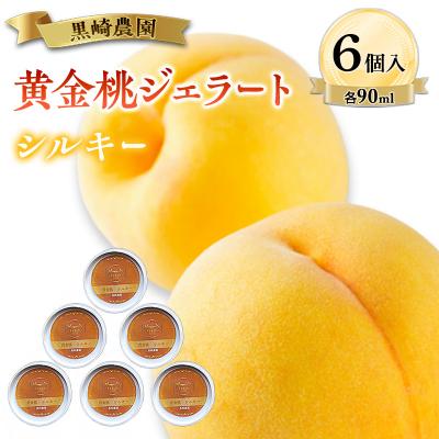 ふるさと納税 赤磐市 黒崎農園 シルキー 「黄金桃ジェラート」 90ml カップ 6個入り[NO5765-1550]