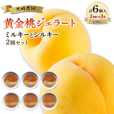 ふるさと納税 赤磐市 黒崎農園 ミルキーとシルキー2種セット 「黄金桃ジェラート」 6個入り[NO5765-1554]