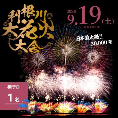 ふるさと納税 境町 [数量限定] 第39回利根川大花火大会 観覧チケット 「椅子D(1名)」 ※駐車場なし