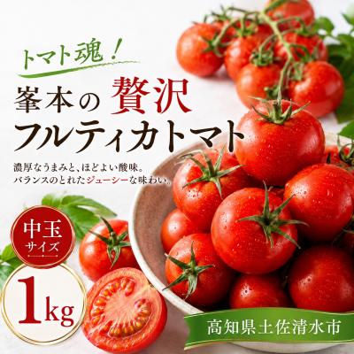 ふるさと納税 土佐清水市 [11月発送]トマト魂!峯本の贅沢フルティカトマト(中玉サイズ)1キロ[R01409-1]