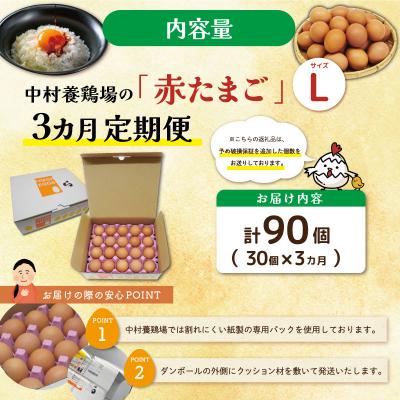 ふるさと納税 明和町 新鮮たまご 赤玉 Lサイズ 30個×3回 【定期便】中村養鶏場 ny5 |  | 01