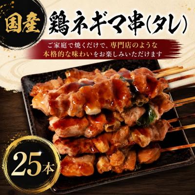 ふるさと納税 小松島市 訳あり 焼き鳥 ネギマ串 25本タレ 焼鳥 鶏肉 国産 おつまみ 惣菜 冷凍