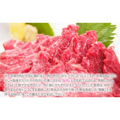 ふるさと納税 _南阿蘇村 [国内肥育]国産赤身馬刺し320g+タレ100ml付き[7-14日以内に出荷(土日祝除く)]