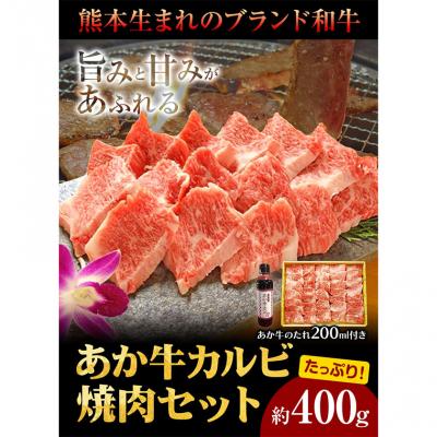ふるさと納税 _南阿蘇村 肉 和牛 あか牛カルビ焼肉用400g [60日以内に出荷予定(土日祝除く)]