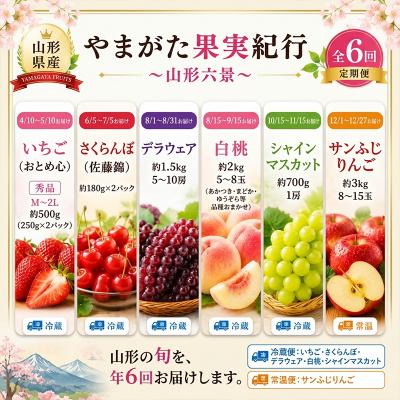 ふるさと納税 山形市 【定期便6回】やまがた果実紀行 山形六景 FY26-181 |  | 01
