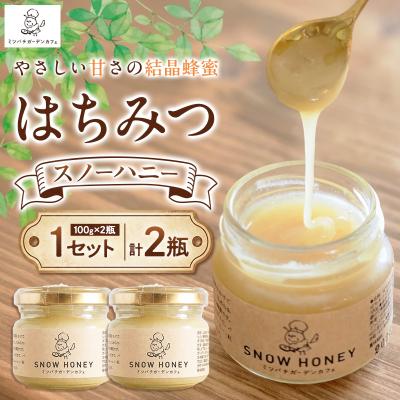 ふるさと納税 山形市 [やさしい甘さの結晶蜂蜜]はちみつ「スノーハニー」(100g×2瓶)1セット FY26-096