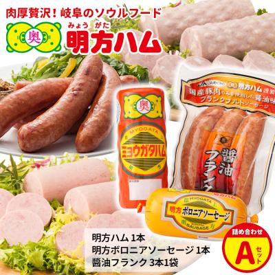 ふるさと納税 七宗町 明方ハム 詰め合わせ Aセット 国産 JAめぐみの