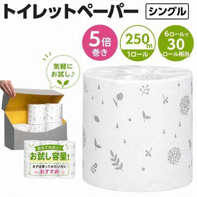 ふるさと納税 四国中央市 イットコ 半年トイレットロールボックス 芯なし スリム幅 5倍巻 250m 6ロール