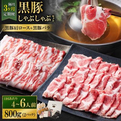 ふるさと納税 薩摩川内市 隔月3回定期便 SATSUMA温泉水の黒豚しゃぶしゃぶセッ 黒豚バラ 肩ロース GS-041-6