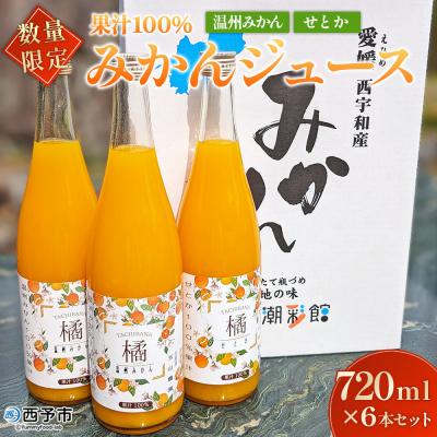 ふるさと納税 西予市 <[数量限定]果汁100% みかんジュース 720ml 6本セット>温州 せとか 愛媛